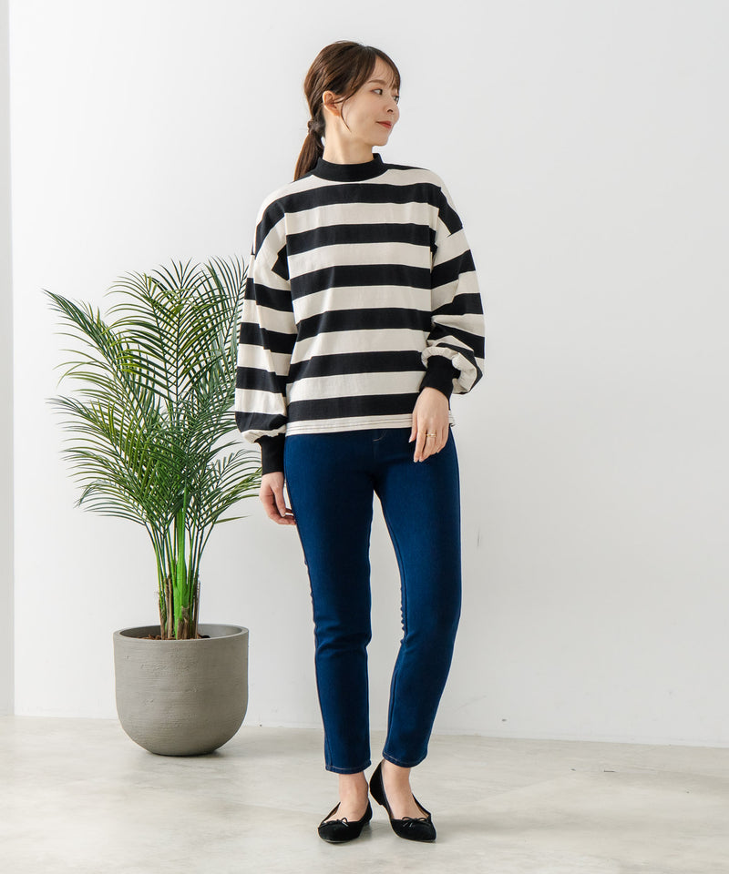 【C-FORT POINT】ポカポカ 裏地 デニムスキニーパンツ