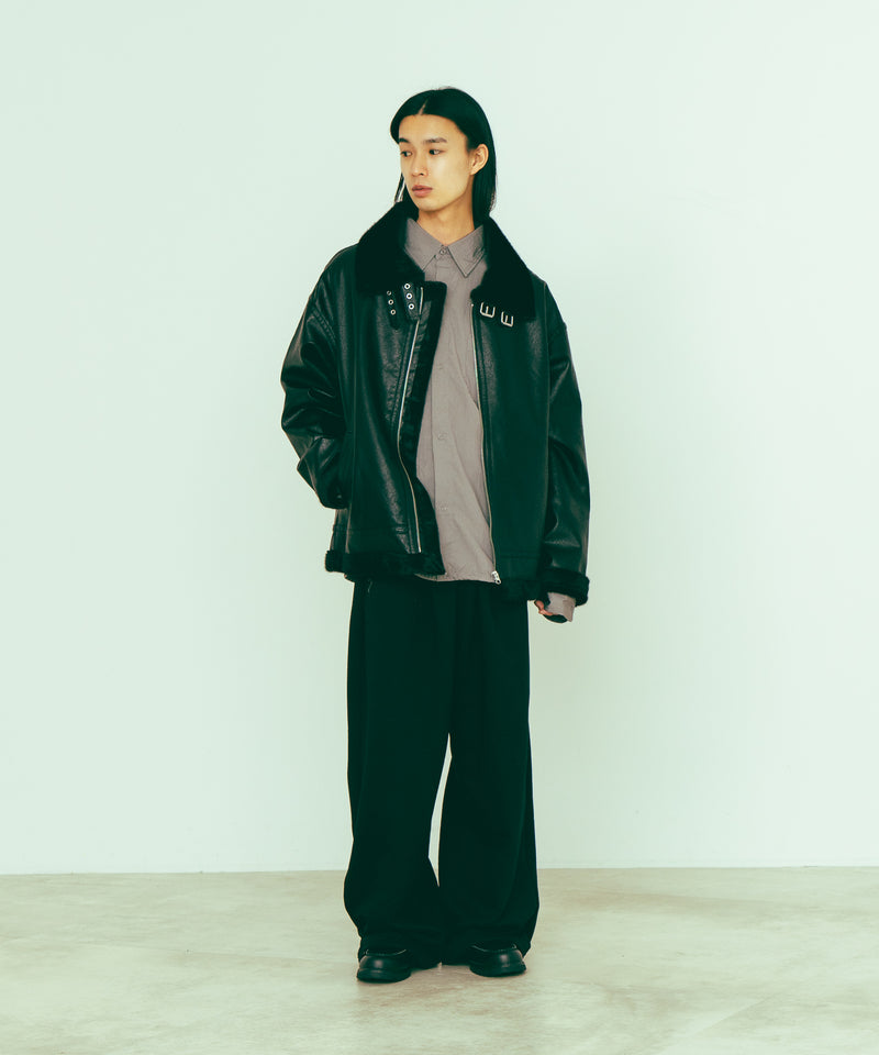 【BRKNHOME/ブロークンホーム】PUレザーB-3フライトジャケット