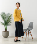 【C-FORT POINT/フォートポイント】バスク天竺 クルーネック カーディガン