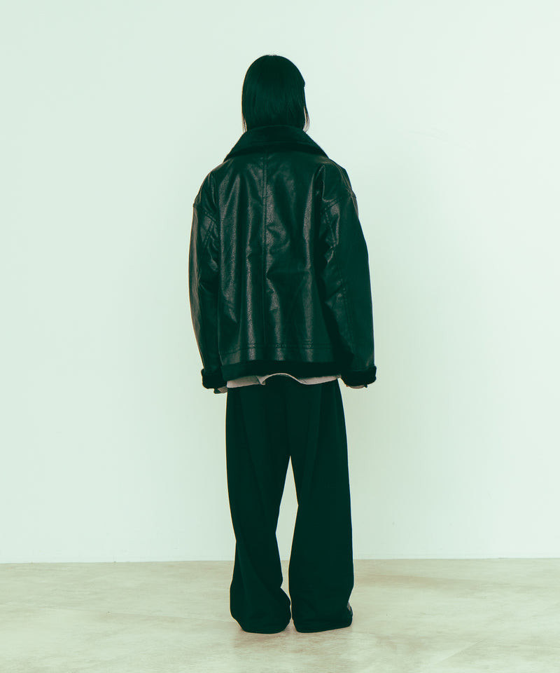 【BRKNHOME/ブロークンホーム】PUレザーB-3フライトジャケット