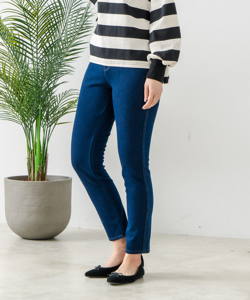 【C-FORT POINT】ポカポカ 裏地 デニムスキニーパンツ