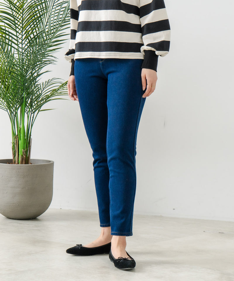 【C-FORT POINT】ポカポカ 裏地 デニムスキニーパンツ