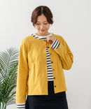 【C-FORT POINT/フォートポイント】バスク天竺 クルーネック カーディガン