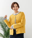 【C-FORT POINT/フォートポイント】バスク天竺 クルーネック カーディガン