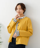 【C-FORT POINT/フォートポイント】バスク天竺 クルーネック カーディガン