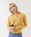 【U.S. POLO ASSN./ユーエスポロアッスン】【程よくゆとりを持たせたリラックスシルエット】ケーブルニットカーディガン クラシカル 羽織り プルオーバー風 きれいめ カジュアル 着回し ❘ジーンズメイト公式オンラインショップ
