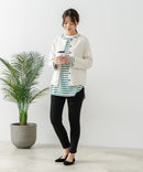 【FORT POINT/フォートポイント】バスク天竺 クルーネック カーディガン