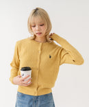 【U.S. POLO ASSN./ユーエスポロアッスン】【程よくゆとりを持たせたリラックスシルエット】ケーブルニットカーディガン クラシカル 羽織り プルオーバー風 きれいめ カジュアル 着回し ❘ジーンズメイト公式オンラインショップ