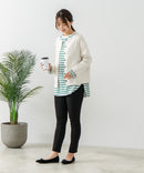 【FORT POINT/フォートポイント】バスク天竺 クルーネック カーディガン