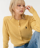 【U.S. POLO ASSN./ユーエスポロアッスン】【程よくゆとりを持たせたリラックスシルエット】ケーブルニットカーディガン クラシカル 羽織り プルオーバー風 きれいめ カジュアル 着回し ❘ジーンズメイト公式オンラインショップ