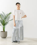 クロップド丈 ワンポイント刺繍Ｔシャツ【TeddyBear/テディベア】