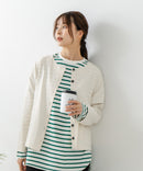 【FORT POINT/フォートポイント】バスク天竺 クルーネック カーディガン