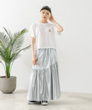 クロップド丈 ワンポイント刺繍Ｔシャツ【TeddyBear/テディベア】