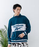 【Reebok/リーボック】裏毛 ロゴ 切替リブライン ハーフジッププルオーバー スウェット zo