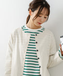 【FORT POINT/フォートポイント】バスク天竺 クルーネック カーディガン