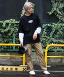 FILA  フェイク レイヤード 胸ワンポイント ロンT