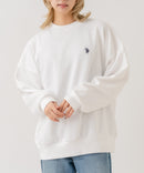【U.S. POLO ASSN./ユーエスポロアッスン】【程よくゆとりを持たせたベーシックなシルエット】ワンポイントロゴ ダンボールスウェット ダンボールニット 軽量 ハリ感 美シルエット アイボリー ❘ジーンズメイト公式オンラインショップ