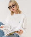 【U.S. POLO ASSN./ユーエスポロアッスン】【程よくゆとりを持たせたベーシックなシルエット】ワンポイントロゴ ダンボールスウェット ダンボールニット 軽量 ハリ感 美シルエット ❘ジーンズメイト公式オンラインショップ