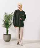 【UNDER WRAPS/アンダーラップス】裏起毛前後刺繍スウェットトレーナー zo