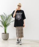 【SAVIER/サビアー】×【SMILEY FACE/スマイリーフェイス】コラボ フラワープリント Tシャツ オーバーサイズ