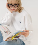【U.S. POLO ASSN./ユーエスポロアッスン】【程よくゆとりを持たせたベーシックなシルエット】ワンポイントロゴ ダンボールスウェット ダンボールニット 軽量 ハリ感 美シルエット ❘ジーンズメイト公式オンラインショップ