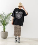 【SAVIER/サビアー】×【SMILEY FACE/スマイリーフェイス】コラボ フラワープリント Tシャツ オーバーサイズ