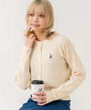 【U.S. POLO ASSN./ユーエスポロアッスン】【程よくゆとりを持たせたリラックスシルエット】ケーブルニットカーディガン クラシカル 羽織り プルオーバー風 きれいめ カジュアル 着回し ❘ジーンズメイト公式オンラインショップ
