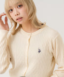 【U.S. POLO ASSN./ユーエスポロアッスン】【程よくゆとりを持たせたリラックスシルエット】ケーブルニットカーディガン クラシカル 羽織り プルオーバー風 きれいめ カジュアル 着回し ❘ジーンズメイト公式オンラインショップ