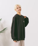 【UNDER WRAPS/アンダーラップス】裏起毛前後刺繍スウェットトレーナー zo