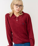 【U.S. POLO ASSN./ユーエスポロアッスン】【コンパクトすぎずルーズすぎない絶妙なサイズ感】ケーブルニットポロシャツ ケーブル編み 配色デザイン 柔らかい カジュアル きれいめ ❘ジーンズメイト公式オンラインショップ
