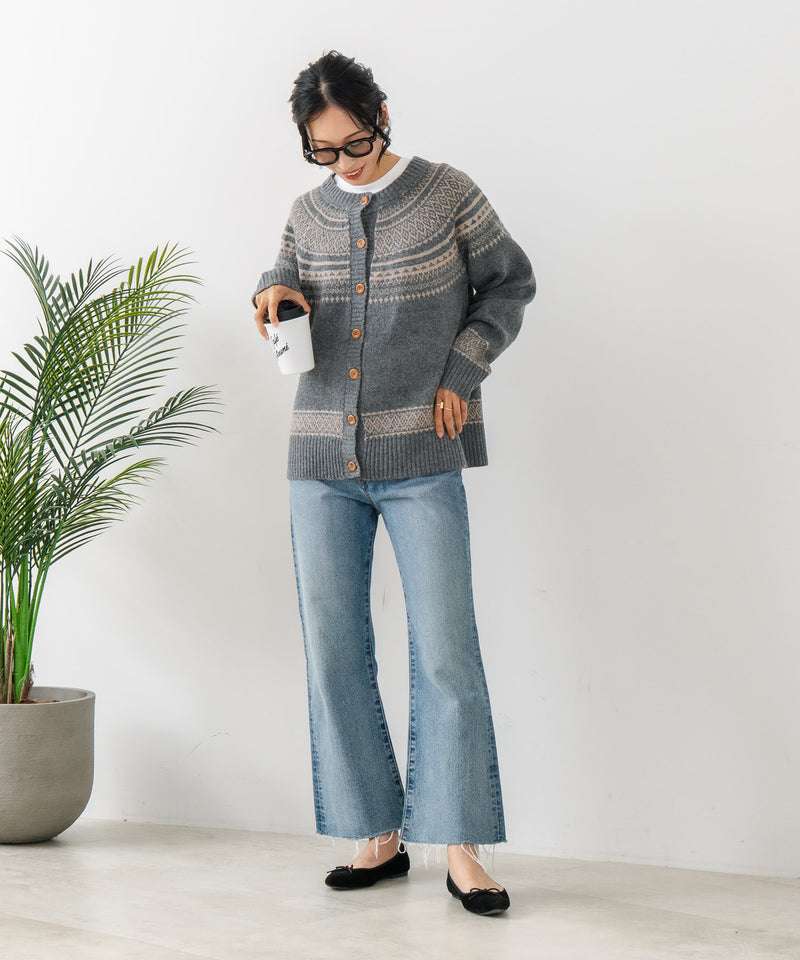 【C-FORTPOINT/フォートポイント】求心柄カーディガン