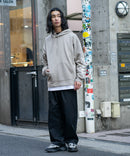 フェイクレイヤード 袖プリント ビッグシルエット 裏毛 フーディー プルオーバー パーカー KANGOL カンゴール