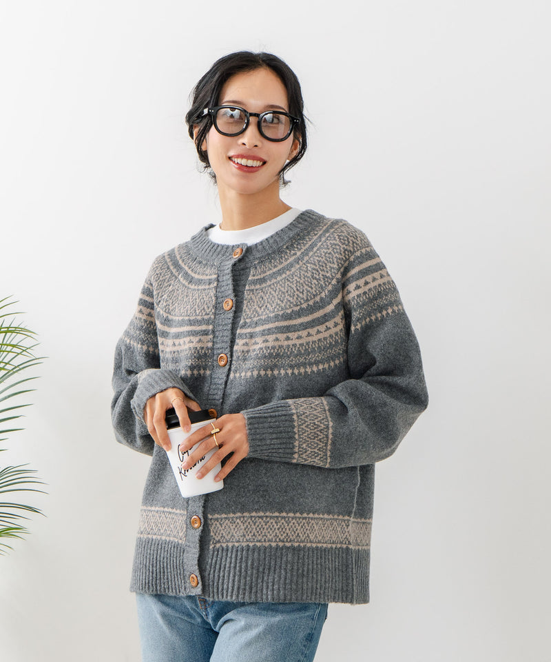 【C-FORTPOINT/フォートポイント】求心柄カーディガン