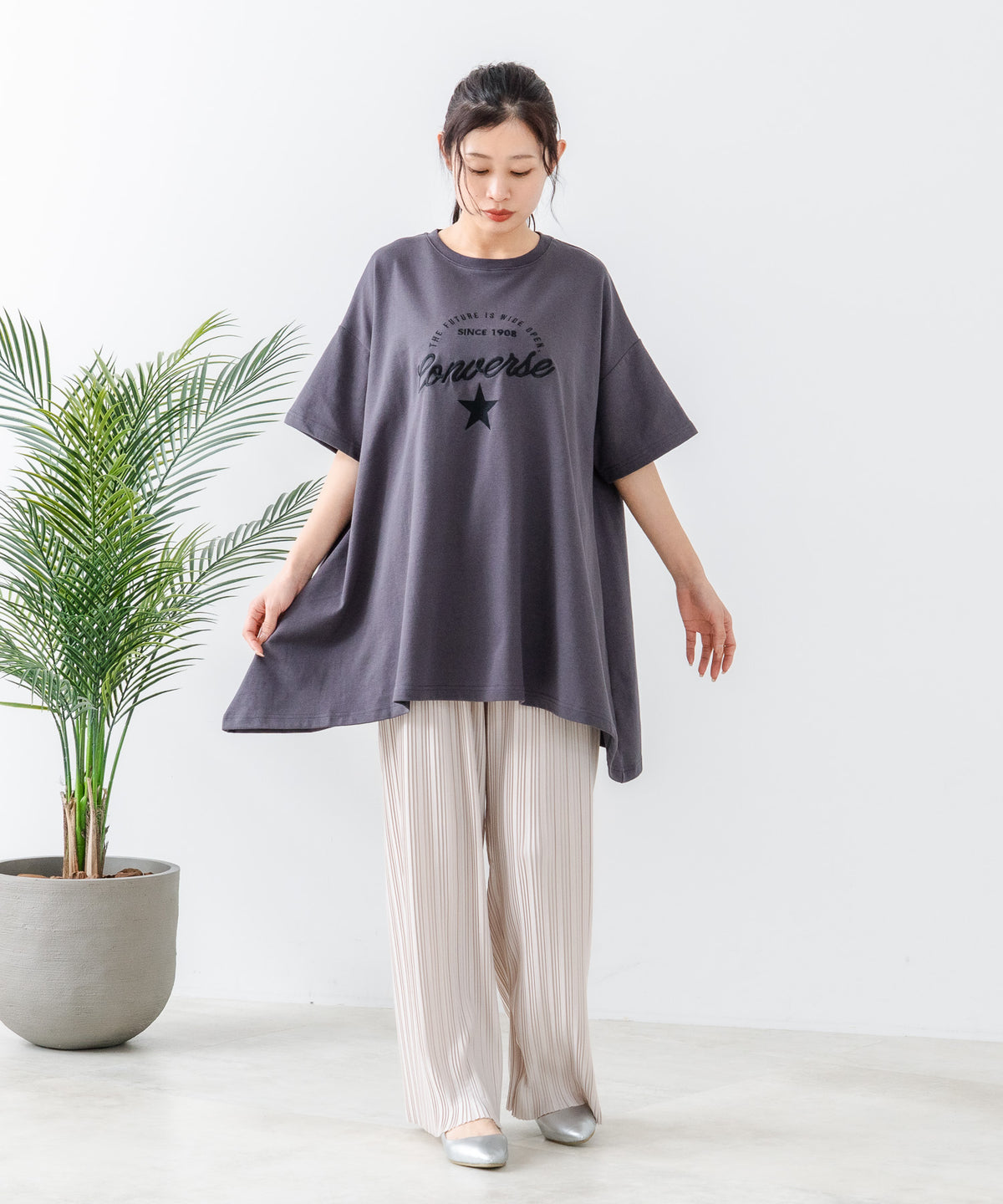 CONVERSE/コンバース】ポンチフレアチュニック zo