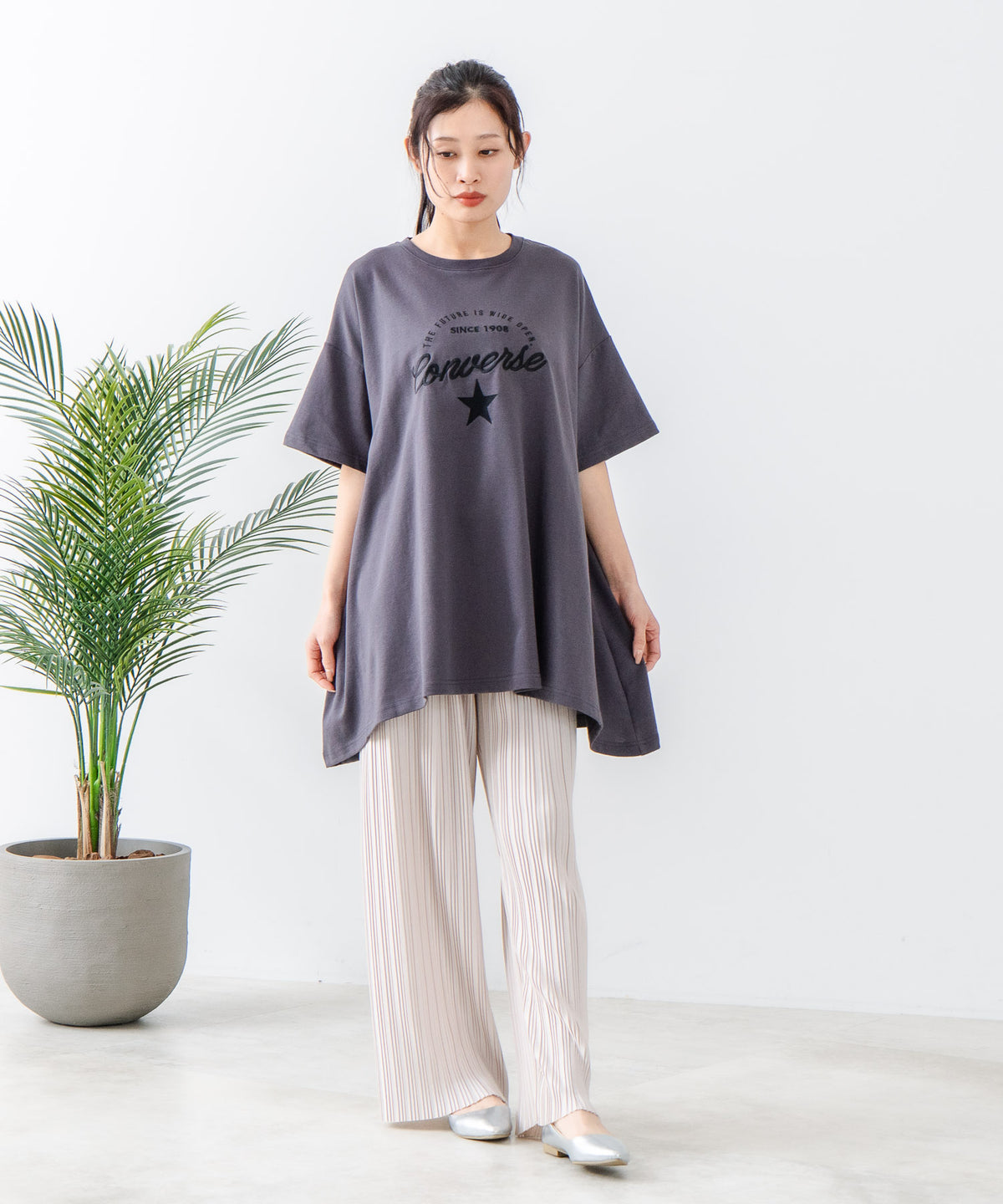 CONVERSE/コンバース】ポンチフレアチュニック zo