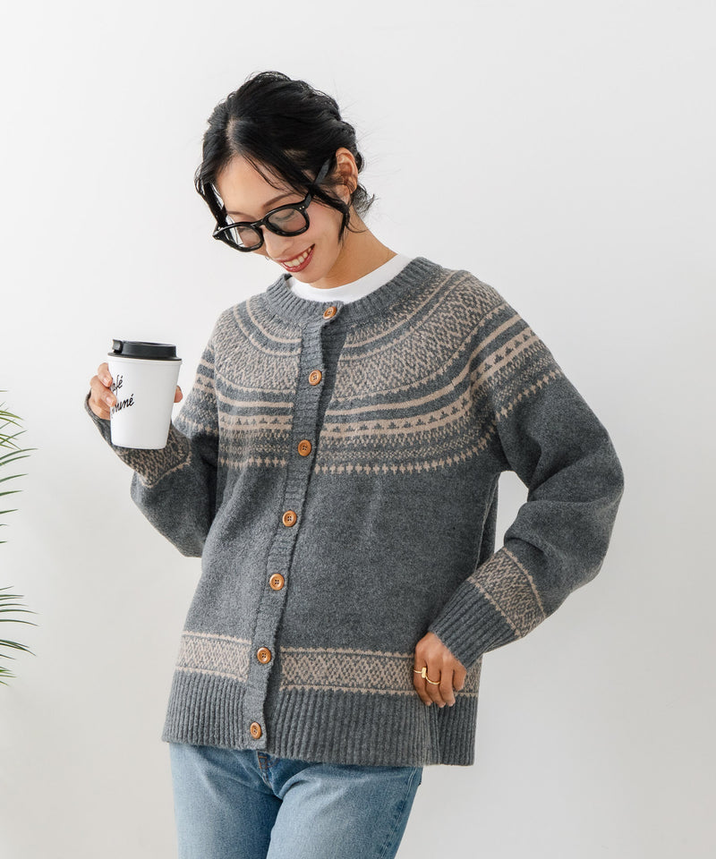 【C-FORTPOINT/フォートポイント】求心柄カーディガン