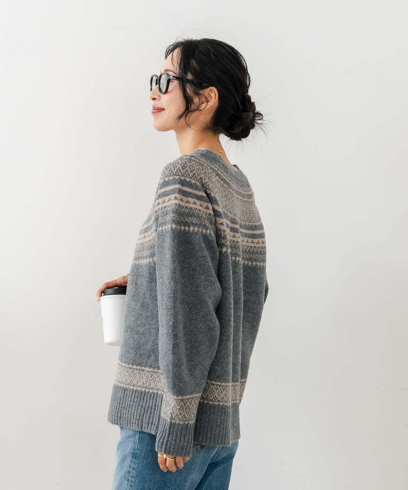 【C-FORTPOINT/フォートポイント】求心柄カーディガン