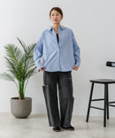 【U.S. POLO ASSN./ユーエスポロアッスン】ワンポイントロゴ刺繍 ブロードシャツ