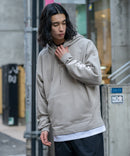 フェイクレイヤード 袖プリント ビッグシルエット 裏毛 フーディー プルオーバー パーカー KANGOL カンゴール