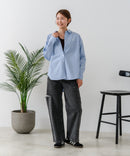 【U.S. POLO ASSN./ユーエスポロアッスン】ワンポイントロゴ刺繍 ブロードシャツ