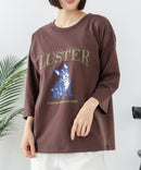 【C-FORT POINT/フォートポイント】【綿100%のやわらかな着心地】ワイドシルエット7分袖Tシャツ フレブル プリント ワイドシルエット 体形カバー
