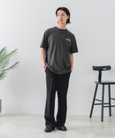 【BRKNHOME/ブロークンホーム】×【ZERO STAIN/ゼロステイン】【裾・袖ドローコードで変化】コラボTシャツ 汗染み防止 チェーン刺繍 オーバーサイズ