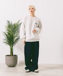 【UNDER WRAPS/アンダーラップス】裏起毛前後刺繍スウェットトレーナー zo