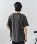 【BRKNHOME/ブロークンホーム】×【ZERO STAIN/ゼロステイン】【裾・袖ドローコードで変化】コラボTシャツ 汗染み防止 チェーン刺繍 オーバーサイズ