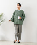 【C-FORT POINT/フォートポイント】柄編みクルーネックニットプルオーバー