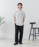 【BRKNHOME/ブロークンホーム】×【ZERO STAIN/ゼロステイン】【裾・袖ドローコードで変化】コラボTシャツ 汗染み防止 チェーン刺繍 オーバーサイズ