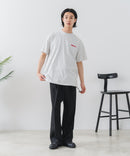 【BRKNHOME/ブロークンホーム】×【ZERO STAIN/ゼロステイン】【裾・袖ドローコードで変化】コラボTシャツ 汗染み防止 チェーン刺繍 オーバーサイズ