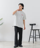 【BRKNHOME/ブロークンホーム】×【ZERO STAIN/ゼロステイン】【裾・袖ドローコードで変化】コラボTシャツ 汗染み防止 チェーン刺繍 オーバーサイズ