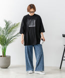 【C-FORTPOINT/フォートポイント】刺繍 7分袖チュニックTシャツ ❘ジーンズメイト公式オンラインショップ