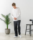 【BLUE STANDARD/ブルースタンダード】パフィースウェット バレルレッグパンツ ストレッチ 体型カバー 春服